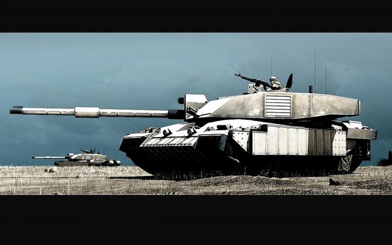 Tanks in a Field — Gray