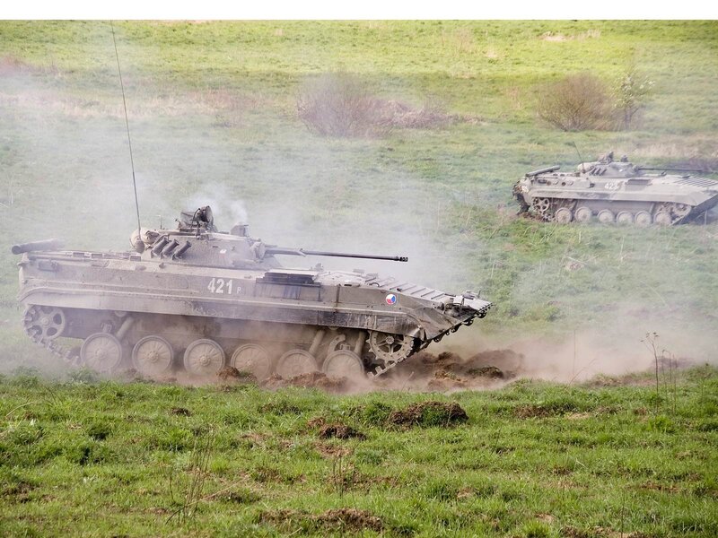 Tanks in a Field — Green, Active, Afternoon