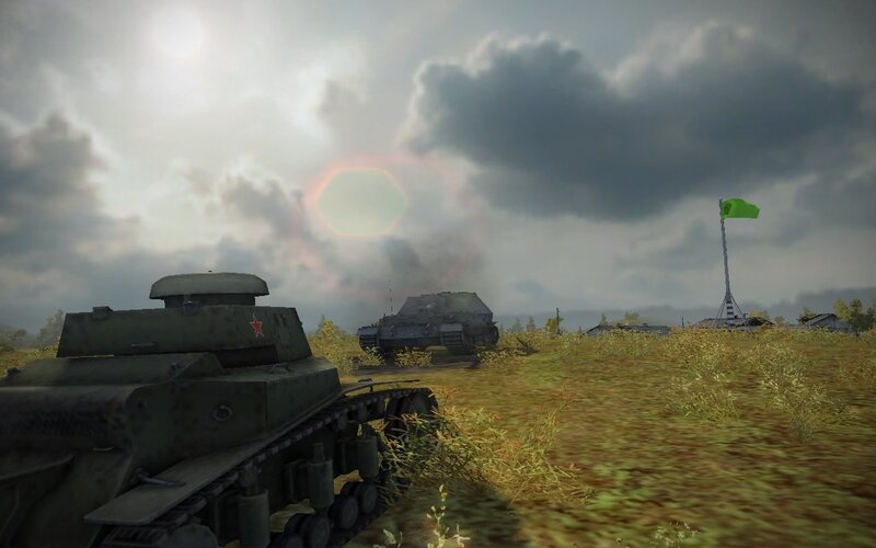 Tanks in a Field — Green, Dramatic, Afternoon, 3d Render, Tank