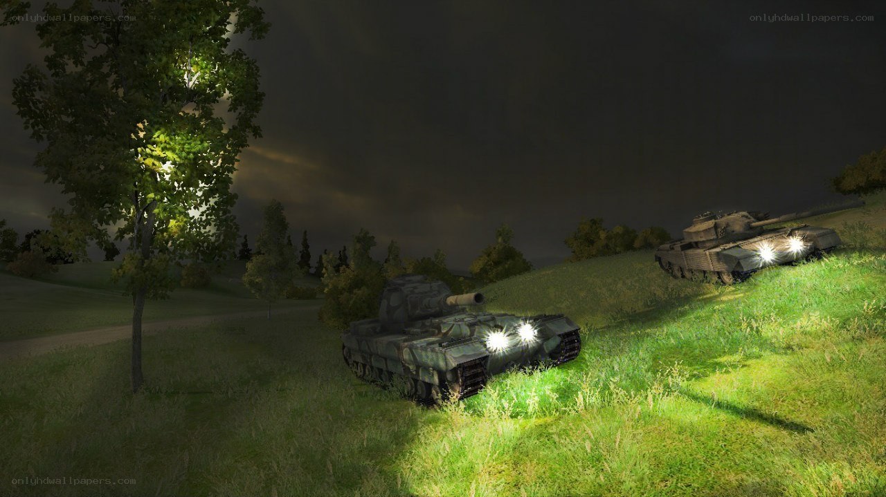 Tanks in a grassy field