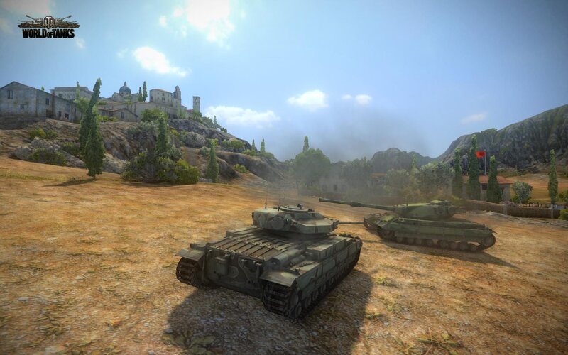Tanks in a Mediterranean village