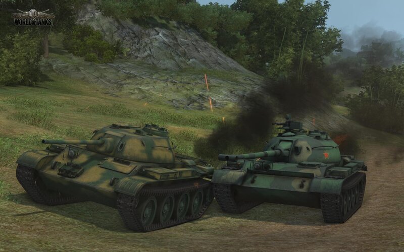 Tanks in combat scene