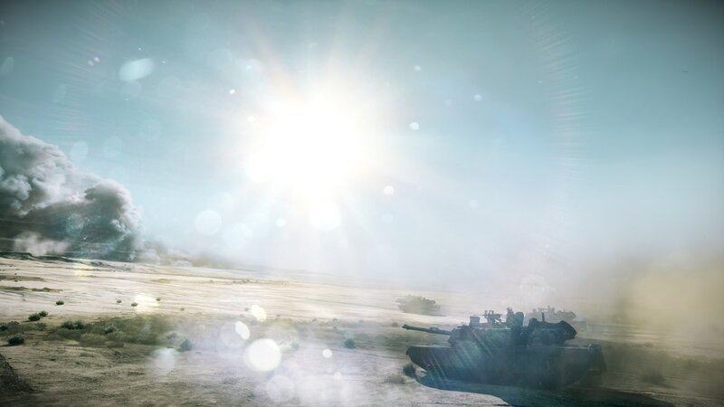 Tanks in Desert — Blue
