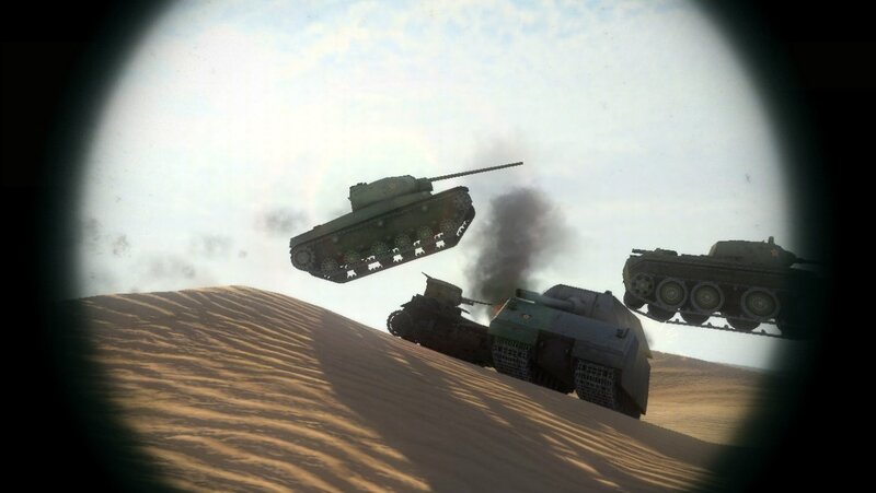 Tanks in desert combat