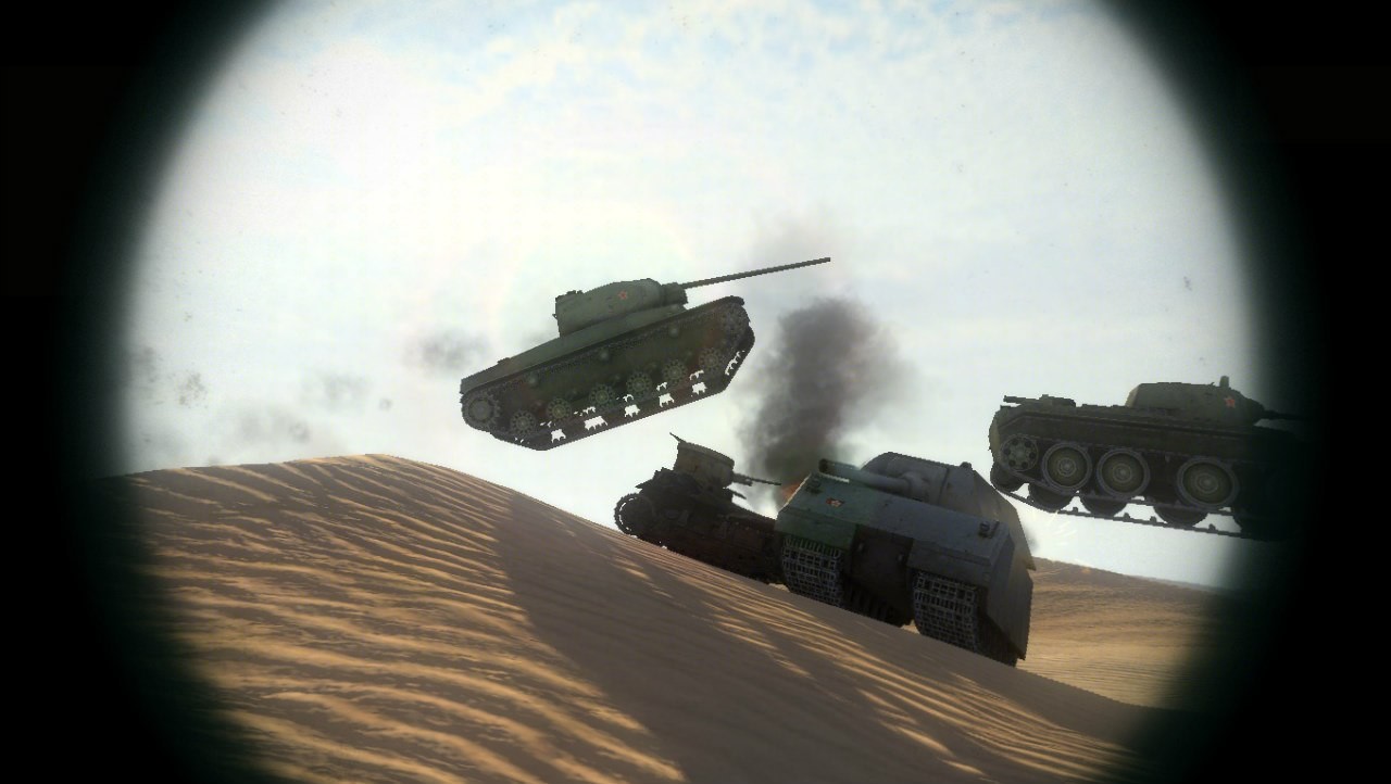 Tanks in desert combat