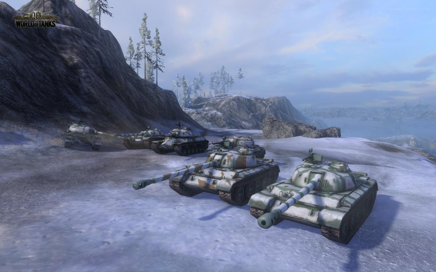 tanks in snowy landscape