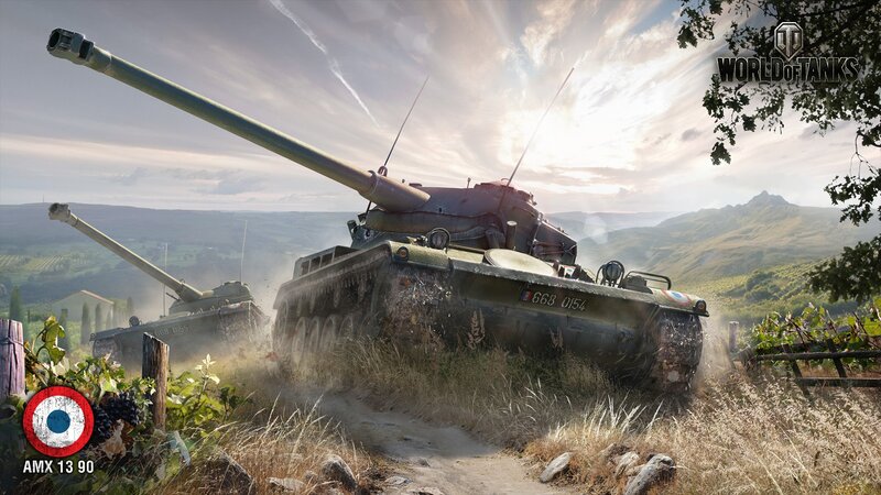 Tanks in Vineyard — Green, Dramatic
