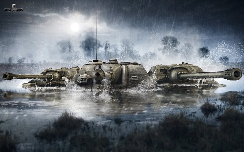 Tanks in Water — Gray