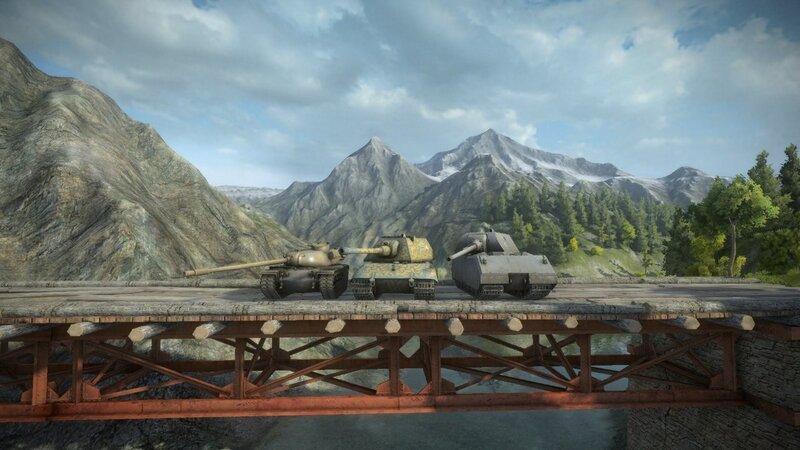 Tanks on a Bridge — Gray, Dramatic, Afternoon, 3d Render