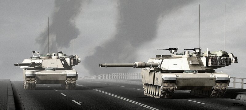 Tanks on a Bridge — Gray