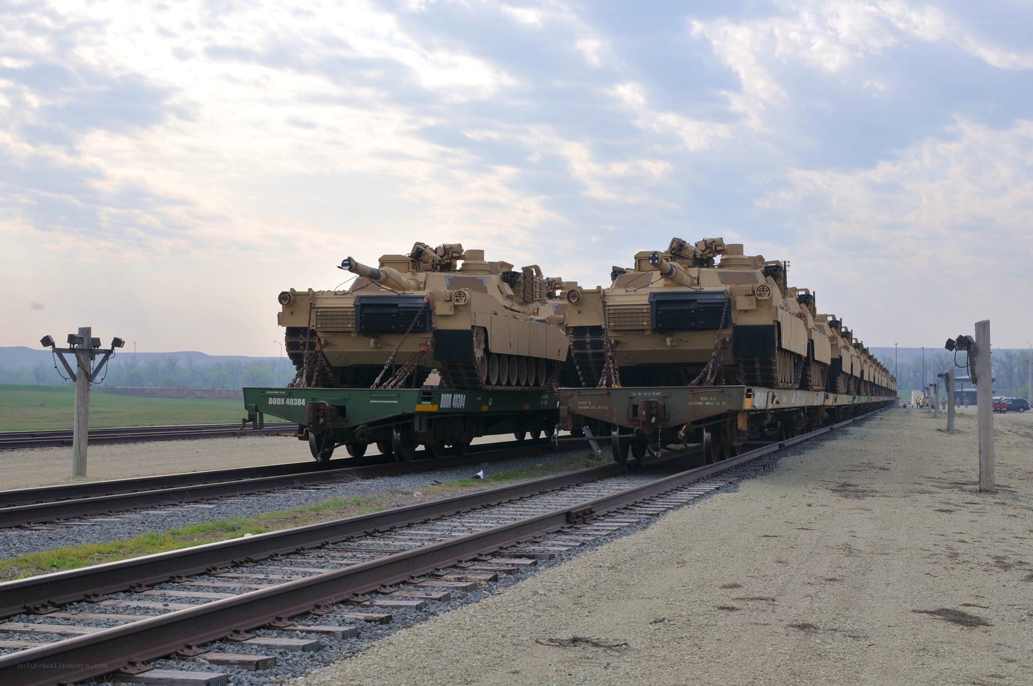 Tanks on a freight train
