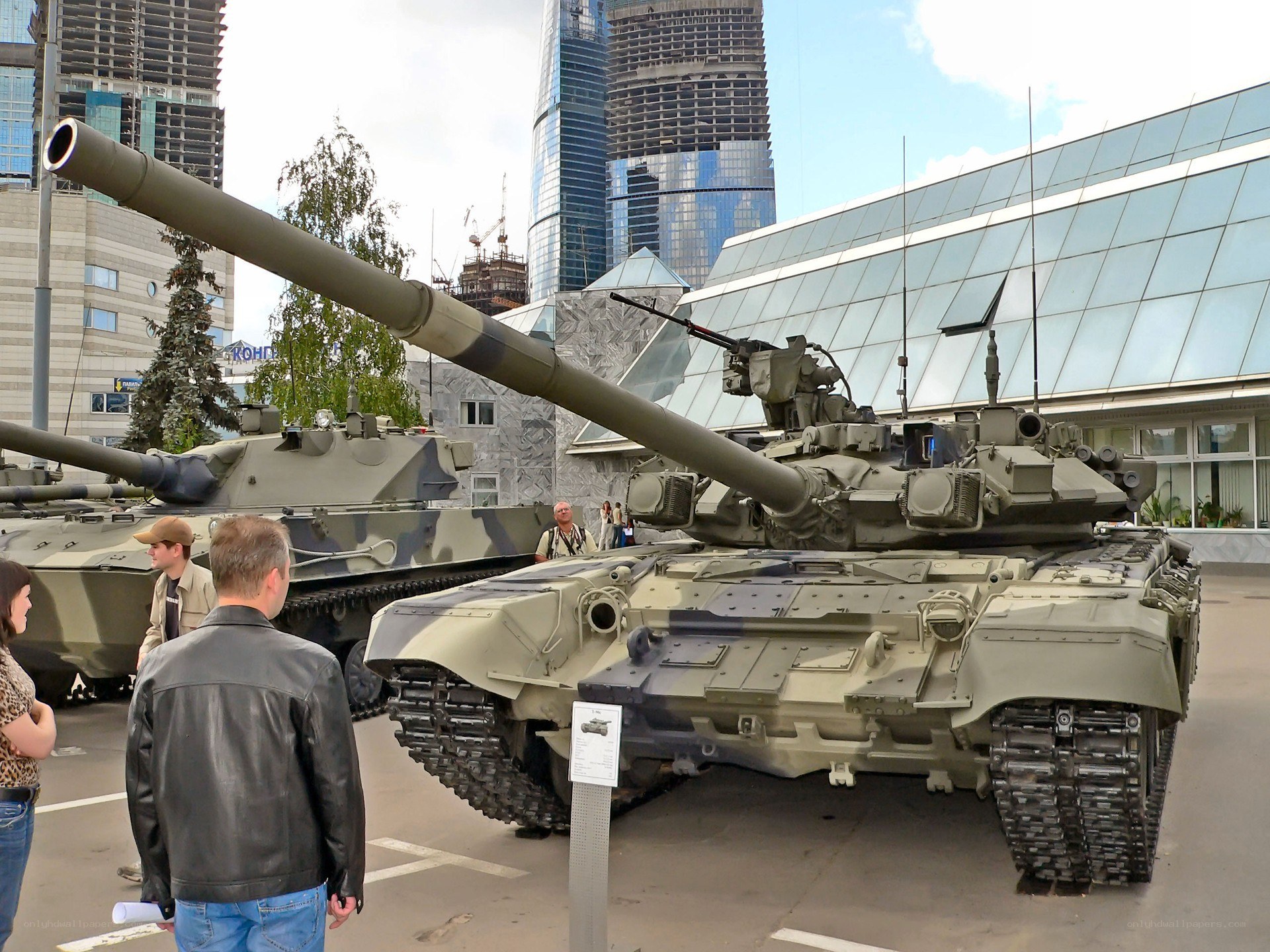 Tanks on display in city