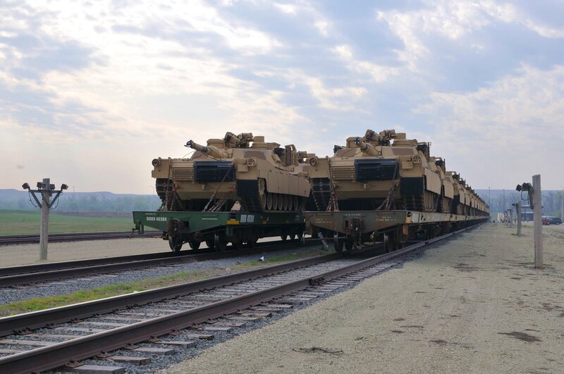 Tanks on Train Cars