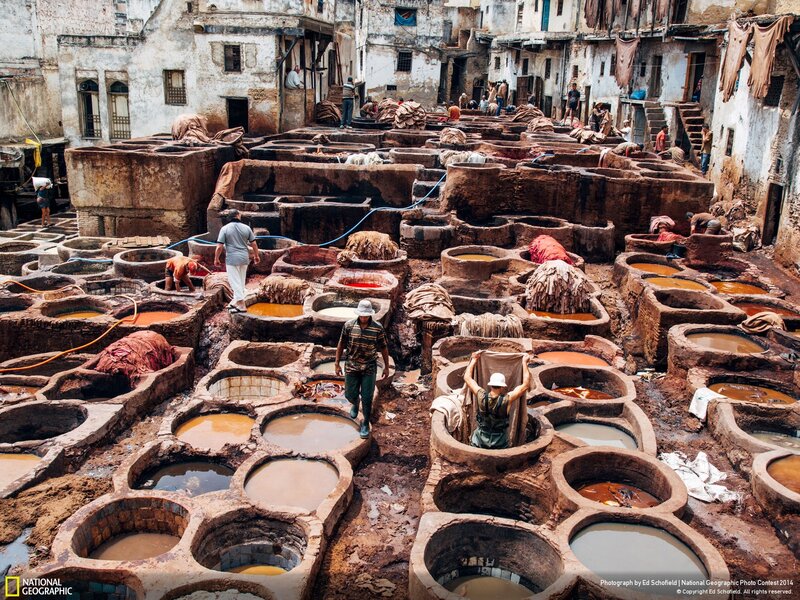 Tannery Vats and Workers
