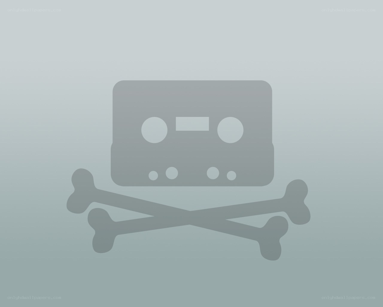 tape player with skull and crossbones