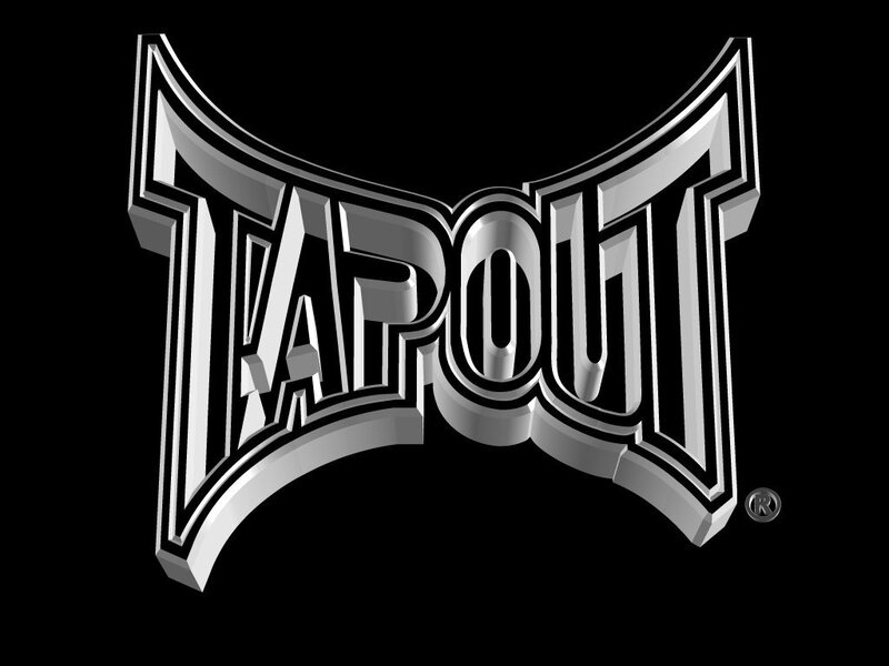 Tapout logo on black background
