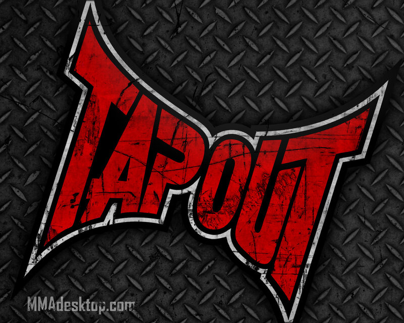Tapout logo on metal background