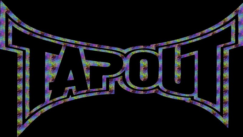 Tapout logo with fractal pattern