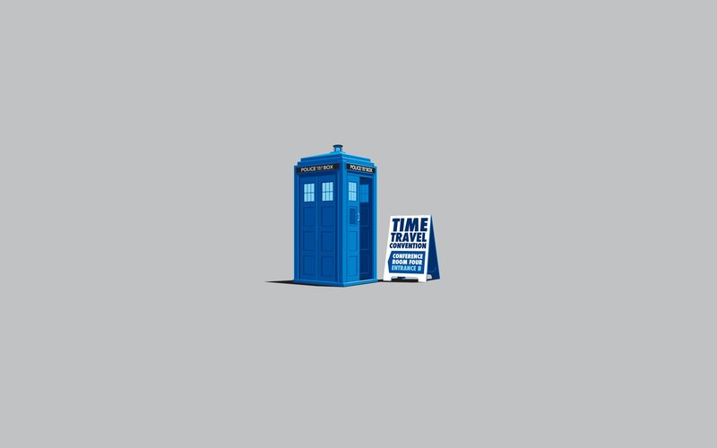 TARDIS at time travel convention
