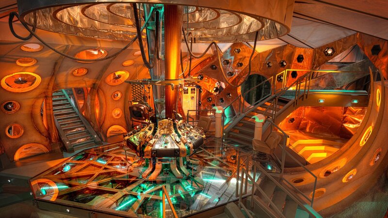 TARDIS Control Room — Orange, Futuristic, 3d Render