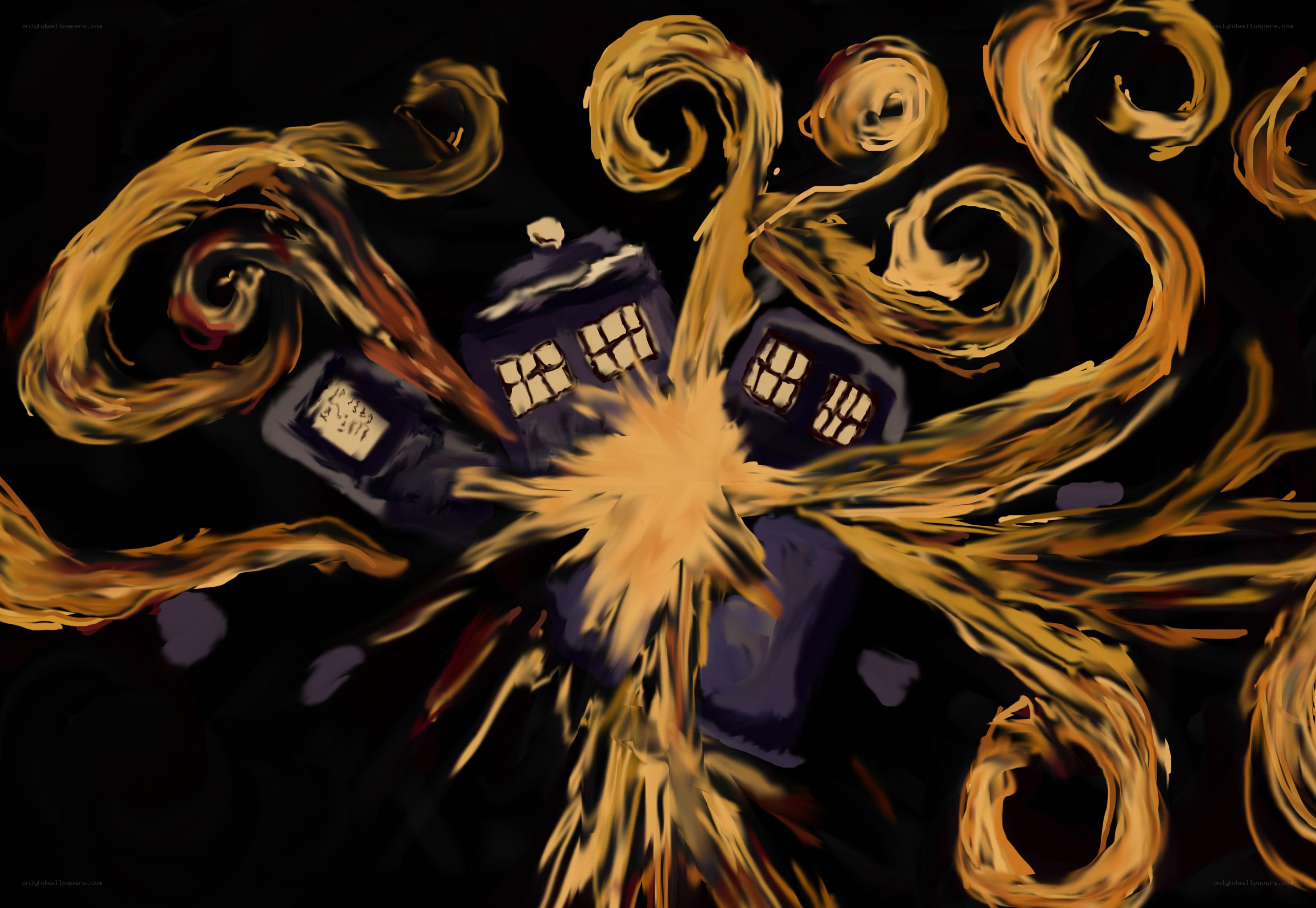 TARDIS explosion in vortex