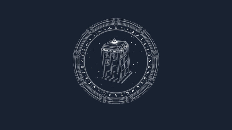 TARDIS in a circular design