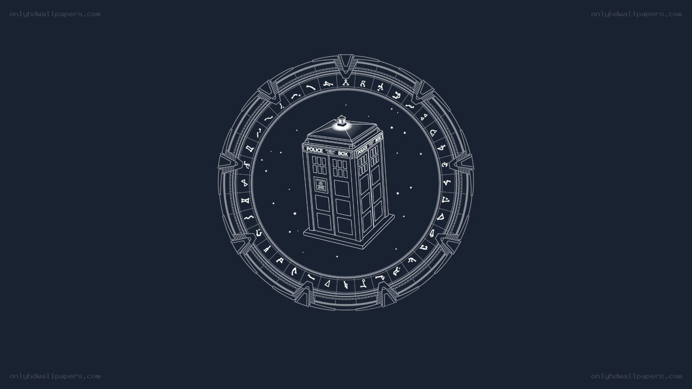 TARDIS in a circular design