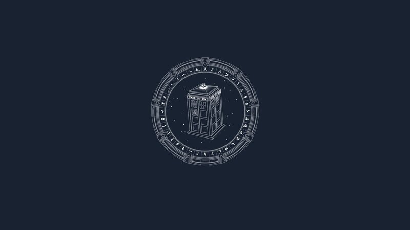 TARDIS in a circular frame