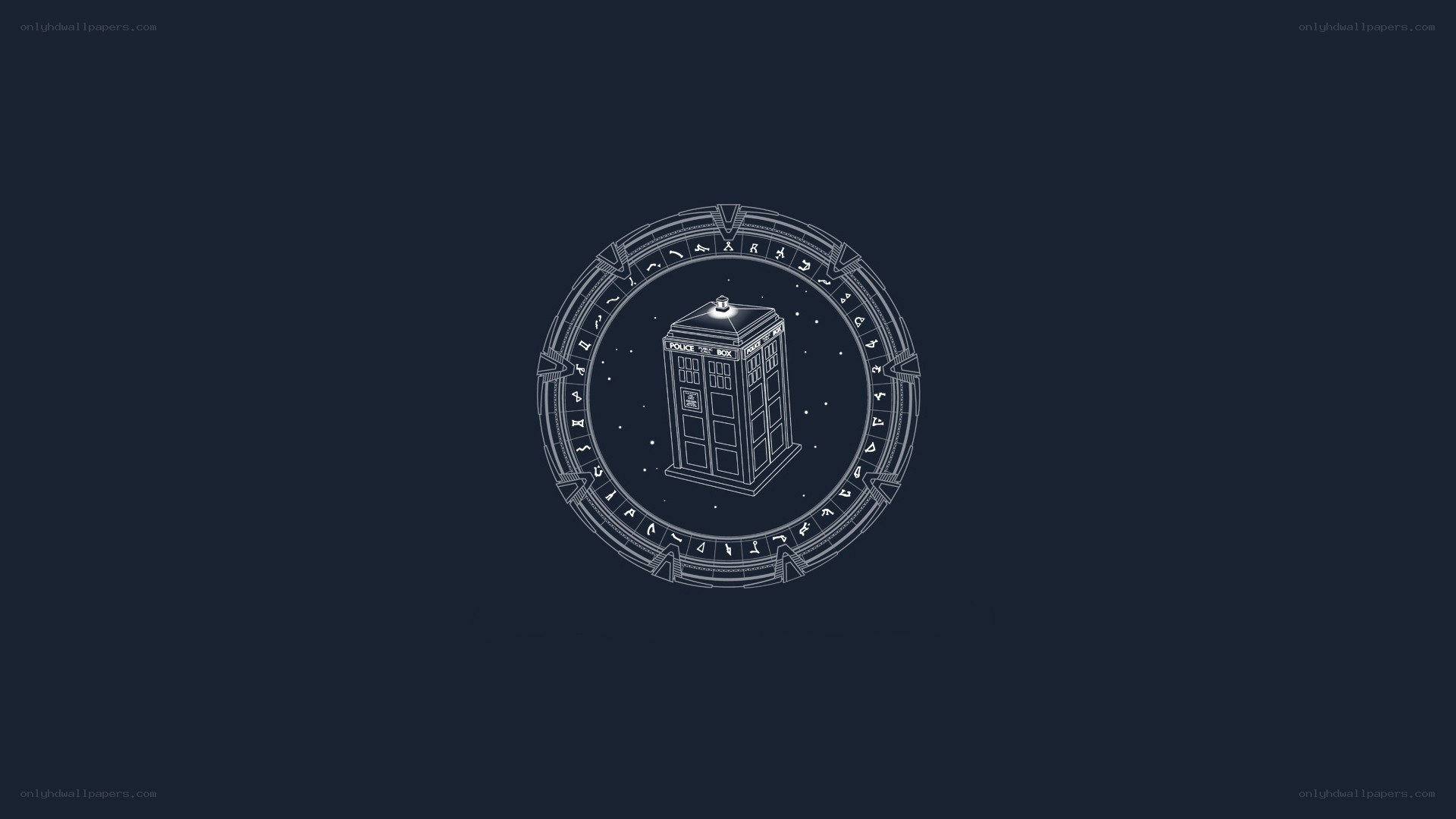 TARDIS in a circular frame