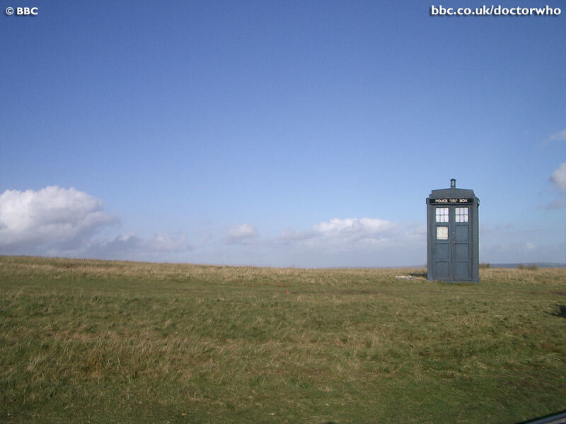 TARDIS in a field