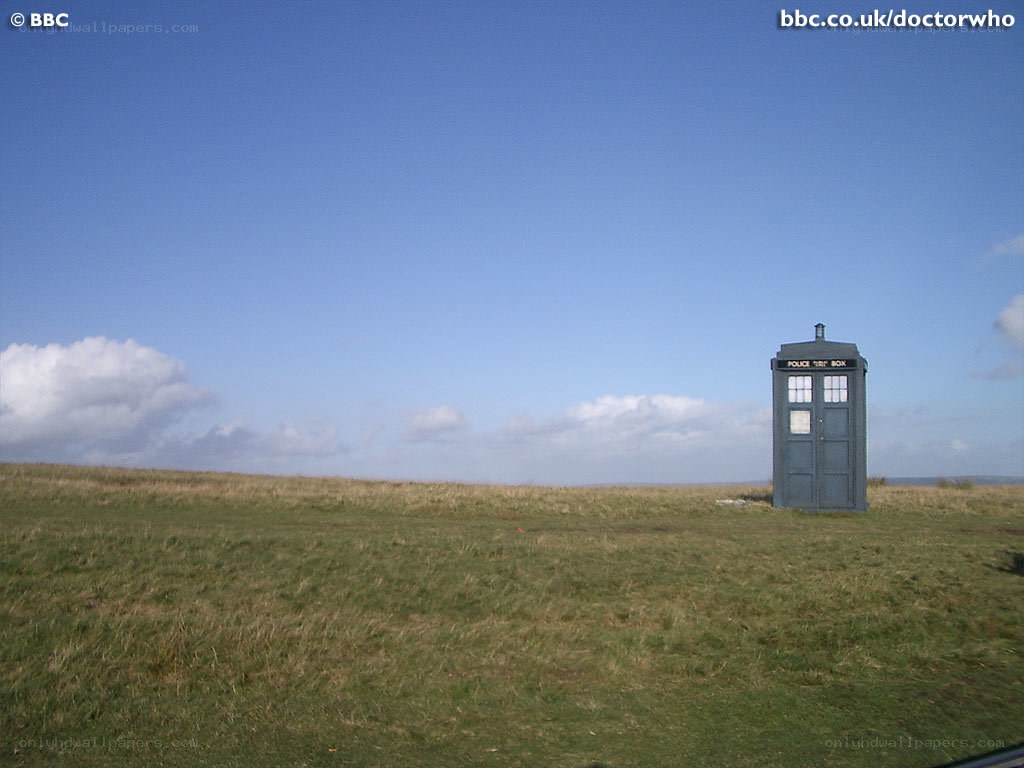 TARDIS in a field