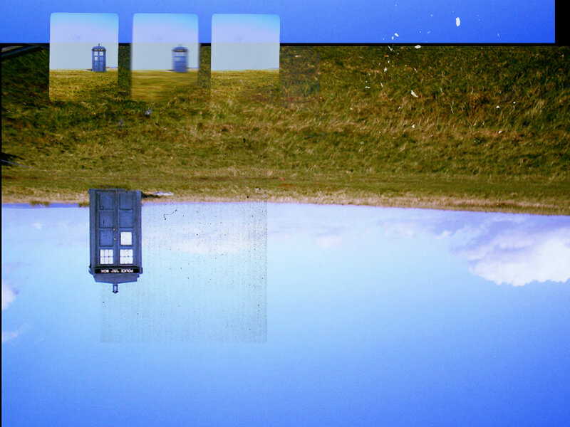 TARDIS in a field