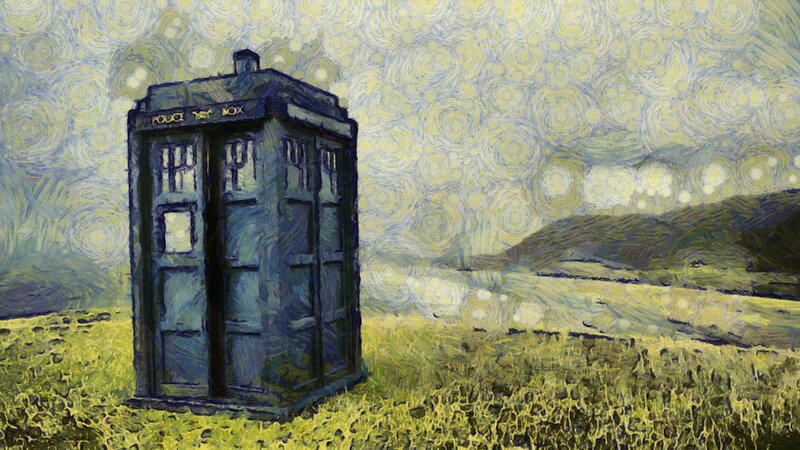 TARDIS in a Field — Yellow