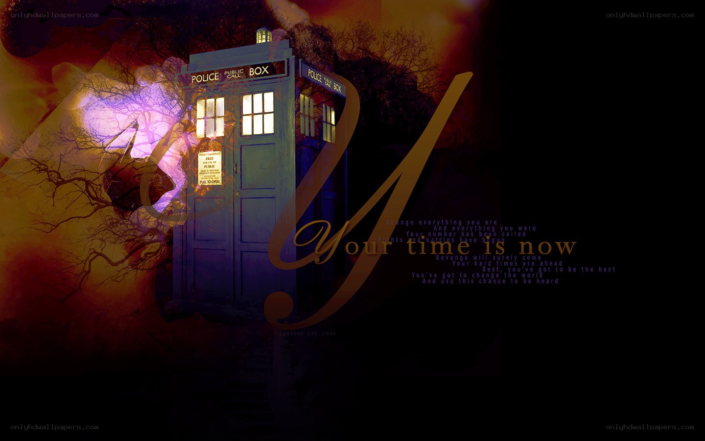 TARDIS in a mystical forest