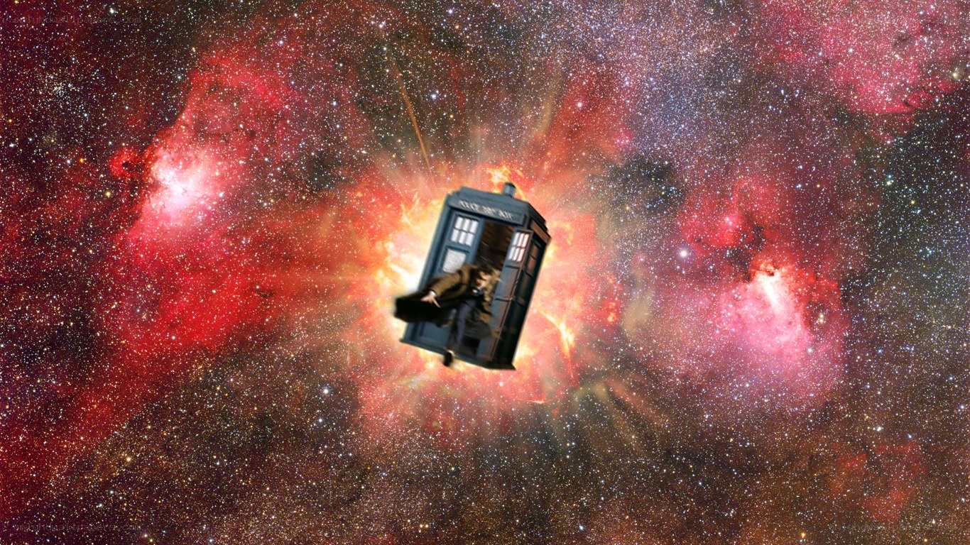 TARDIS in a nebula
