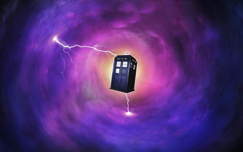 TARDIS in a Vortex — Purple