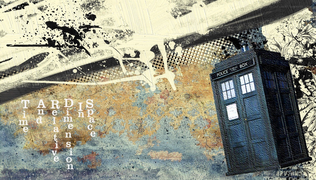 TARDIS in abstract art