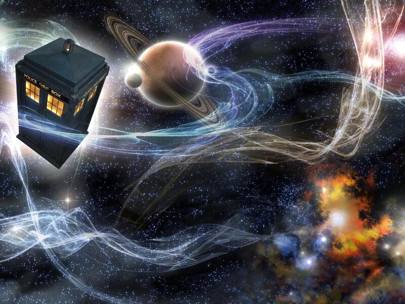 TARDIS in Space — Black, Dramatic