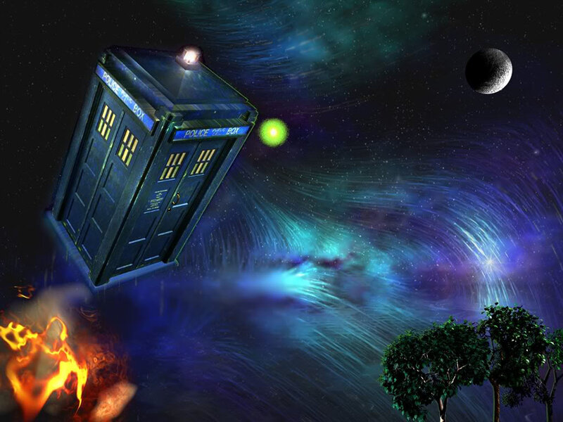TARDIS in Space — Blue, Dramatic