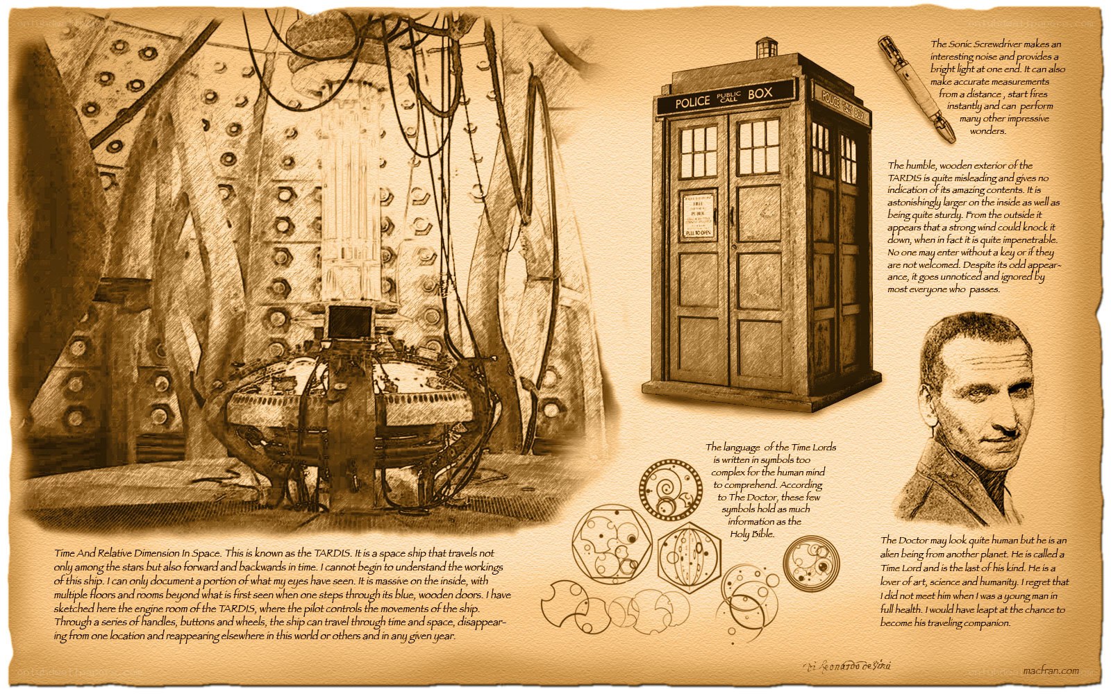 TARDIS interior and exterior