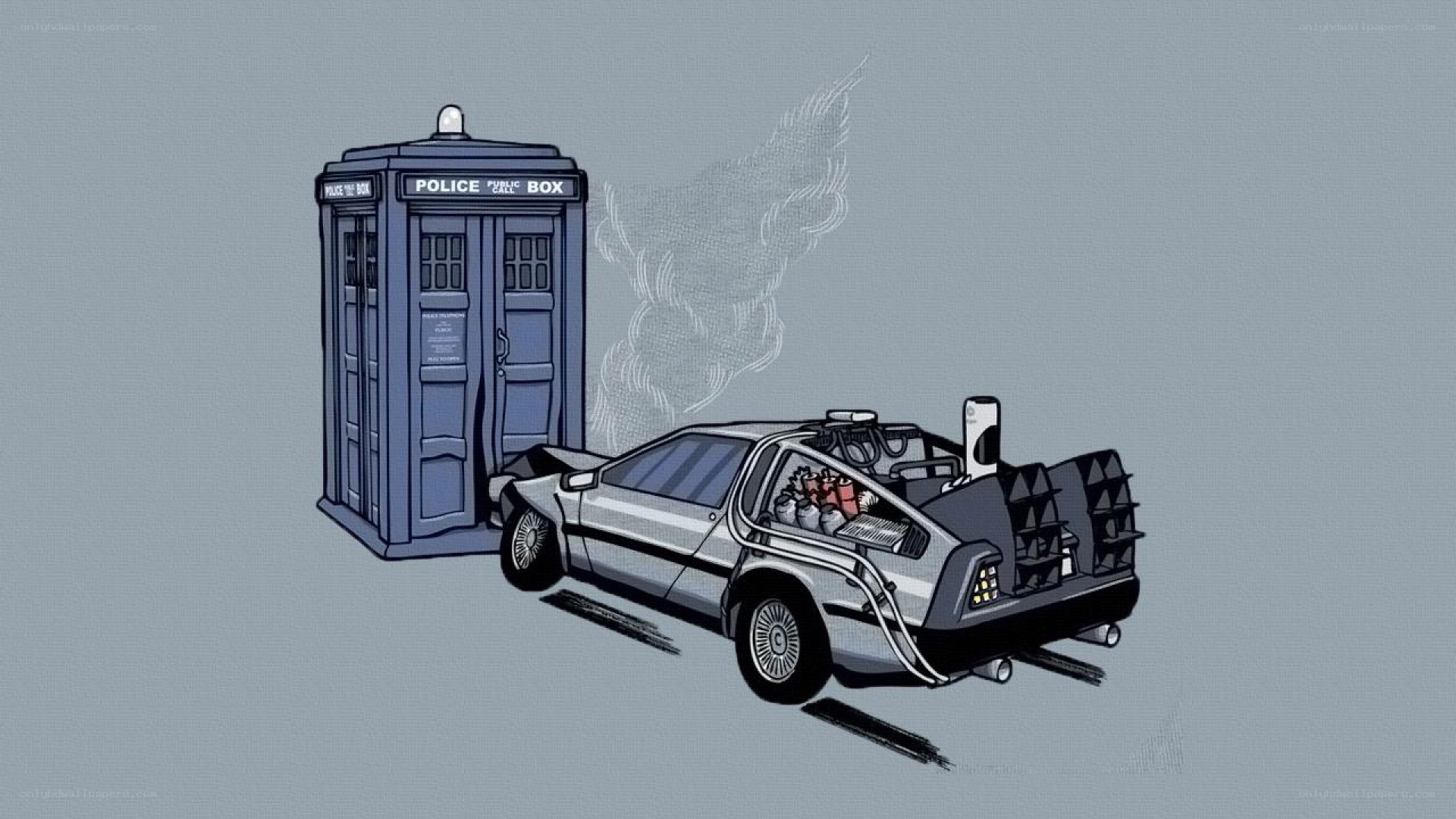 TARDIS meets DeLorean