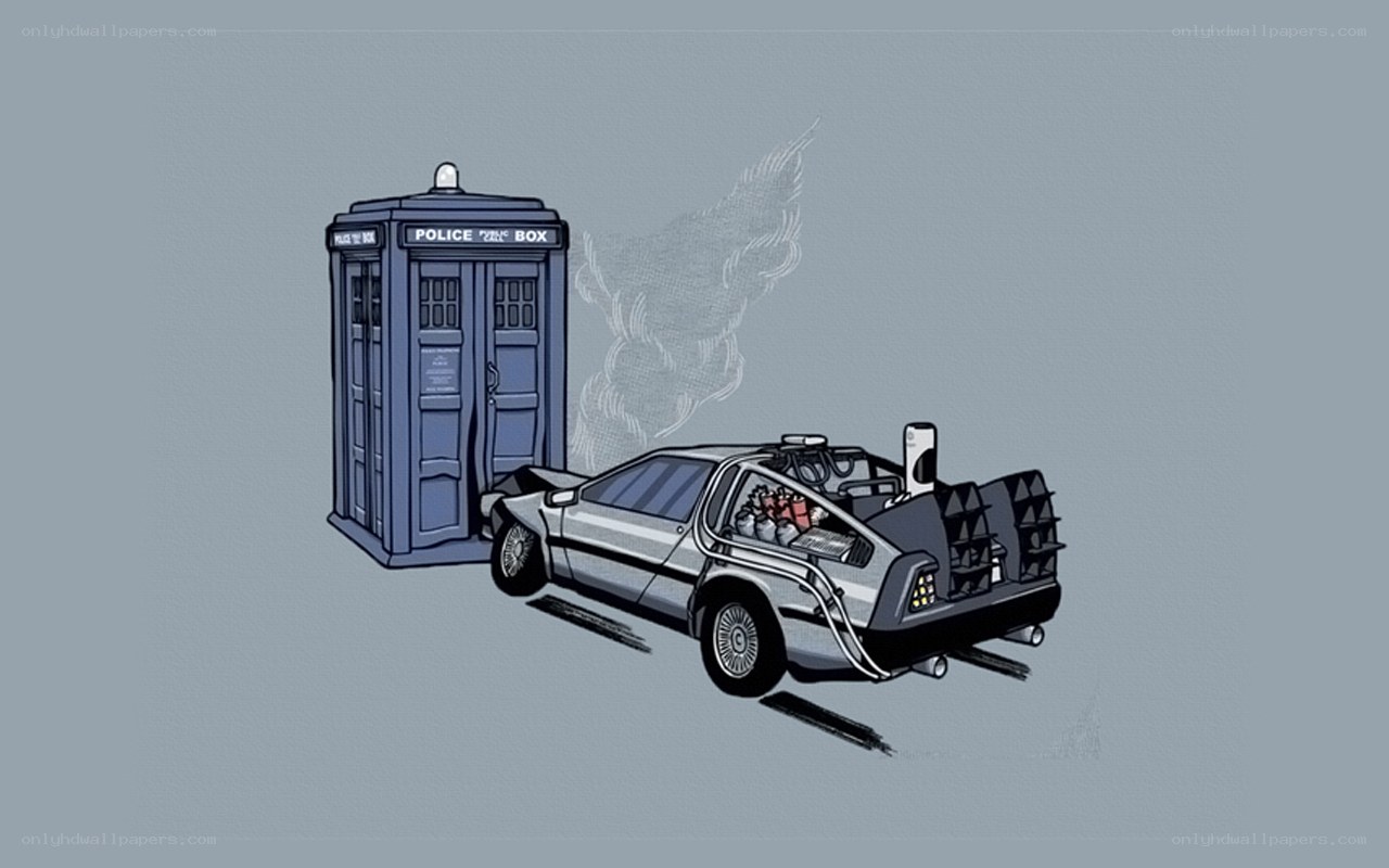 TARDIS meets DeLorean