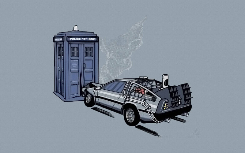 TARDIS meets DeLorean