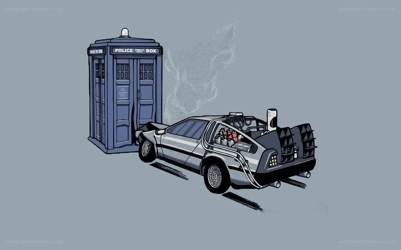 TARDIS meets DeLorean