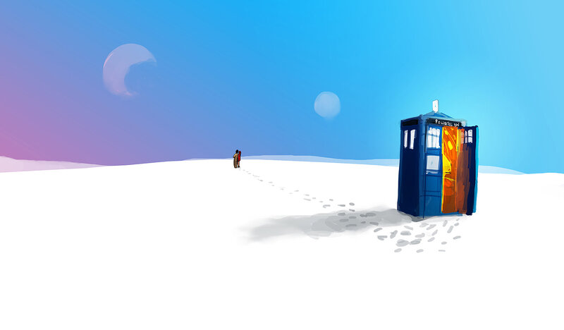 TARDIS on alien planet