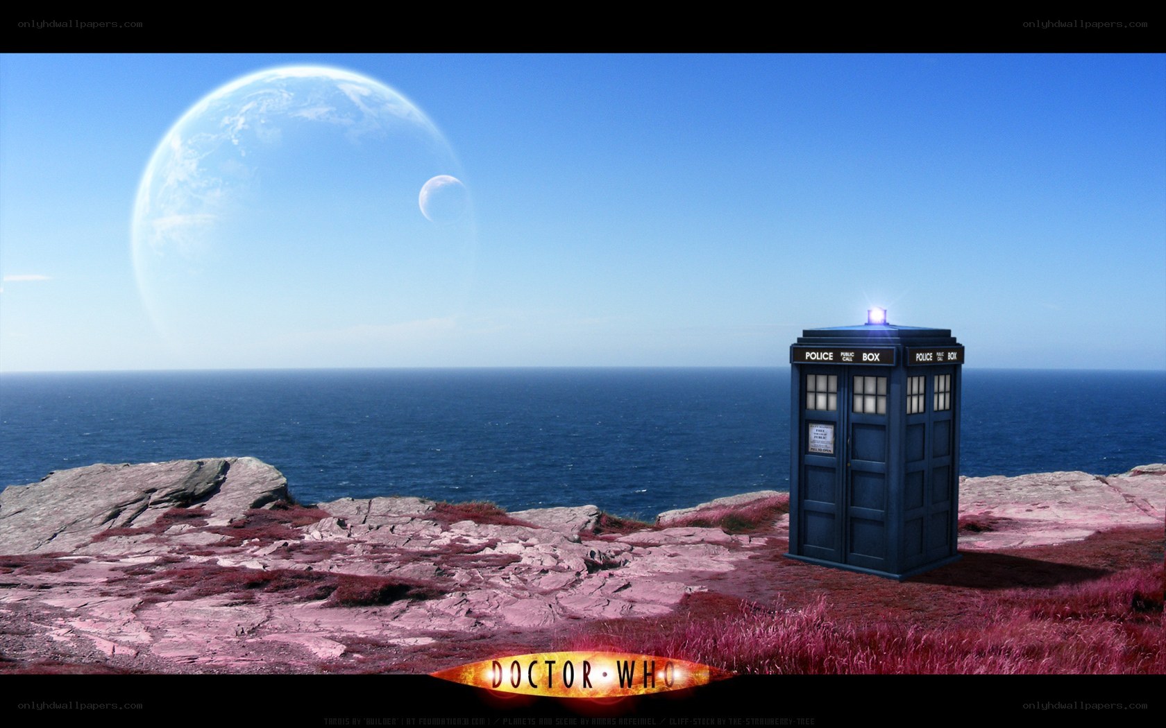 TARDIS on alien planet