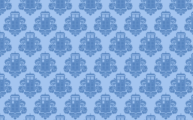 TARDIS pattern wallpaper