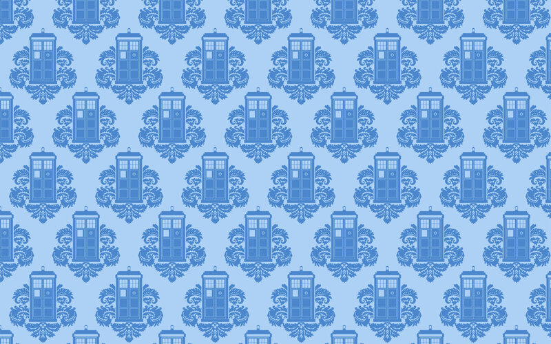 TARDIS pattern wallpaper
