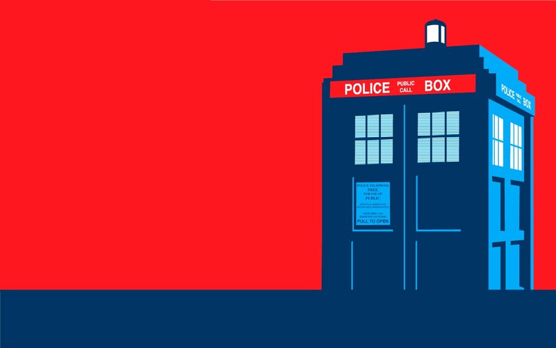 TARDIS police box illustration