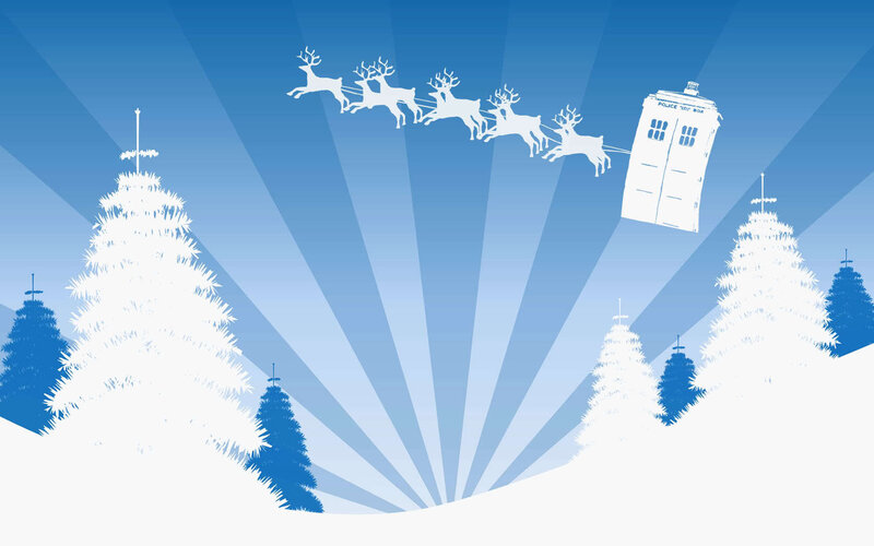 TARDIS pulls Santa's sleigh